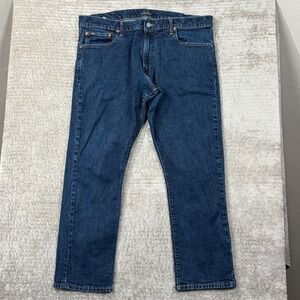 Polo Ralph Lauren Varick Slim Straight Jeans Mens 38x30 Dark Wash Blue Denim